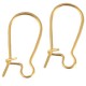 DQ metal kidney earwire 15mm Gold